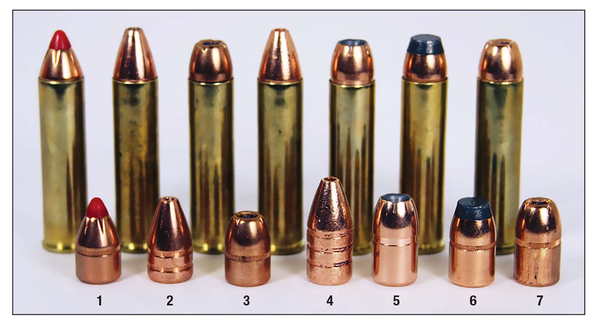 Although there are innumerable .45-caliber bullets, many are unsuitable for use with the 460 S&W  Magnum. Among the best options are: (1) Hornady 200-grain FTX, (2) Barnes 200-grain XPB, (3) Hornady 240-grain XTP Mag, (4) Barnes 275-grain XPB, (5) Swift A-Frame Revolver 300-grain HP, (6) Sierra Sports Master 300-grain JSP and (7) Hornady 300-grain XTP.